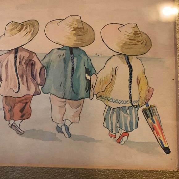 Vintage / antique hand drawn Oriental art - Picture 9 of 17